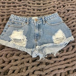 Ripped jeans shorts